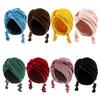 Women'S Spring Boho Scarf Hat Retro  Cross Wrap Headscarf With Tassels Lightweight Turban Cap For Outdoor Music Festival