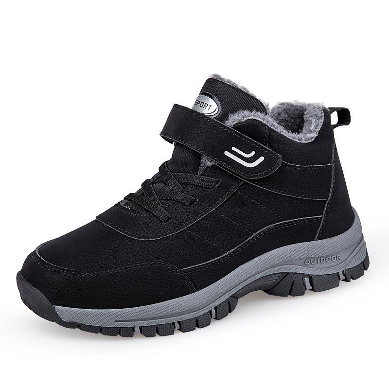 Large size winter high-top cotton shoes elderly shoes female mother walking shoes father shoes velvet warm large cotton shoes men