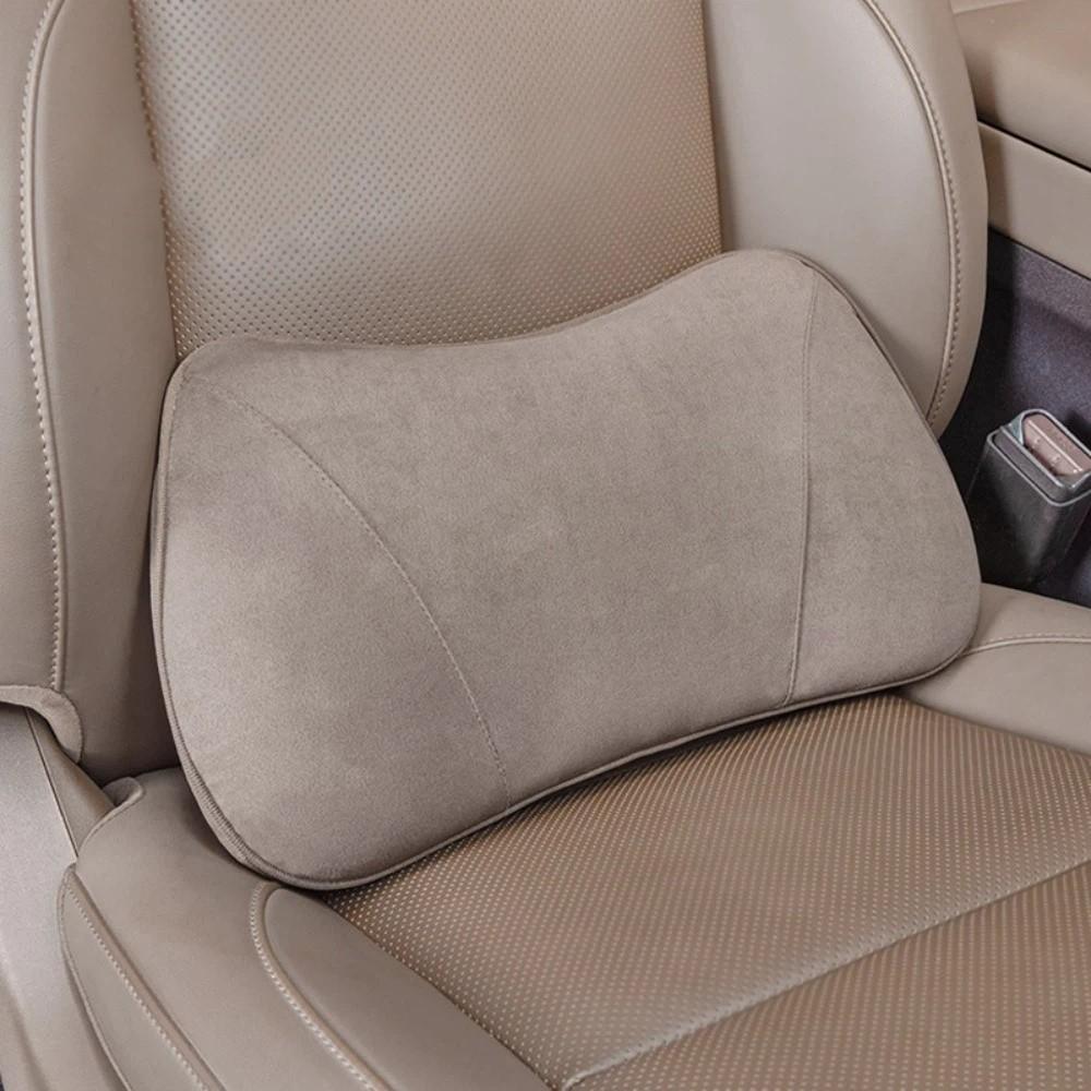 

Memory Foam Lumbar Pillow Suede Lumbar Support Pillow Luxury Car Seat Cushion Vehicle Seats коричневый