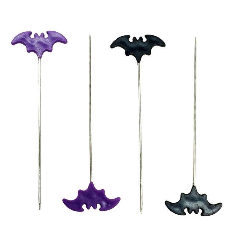 50pcs Dressmaking Pins Embroidery Patchwork Pins Accessories Halloween Bat Sewing Needle DIY Sewing Tools Decoration