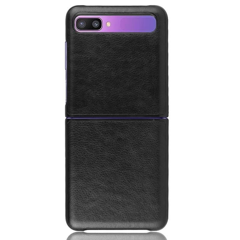 Suitable for Samsung Galaxy Z Flip phone case with lychee leather texture protective cover, Samsung Zflip phone case