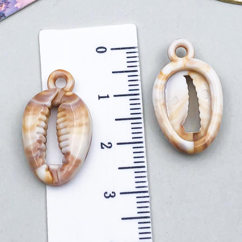 Gold-Plated Natural Shell Conch Pendant for DIY Necklace, Earrings, Wind Chime, or Hanging Ornament.