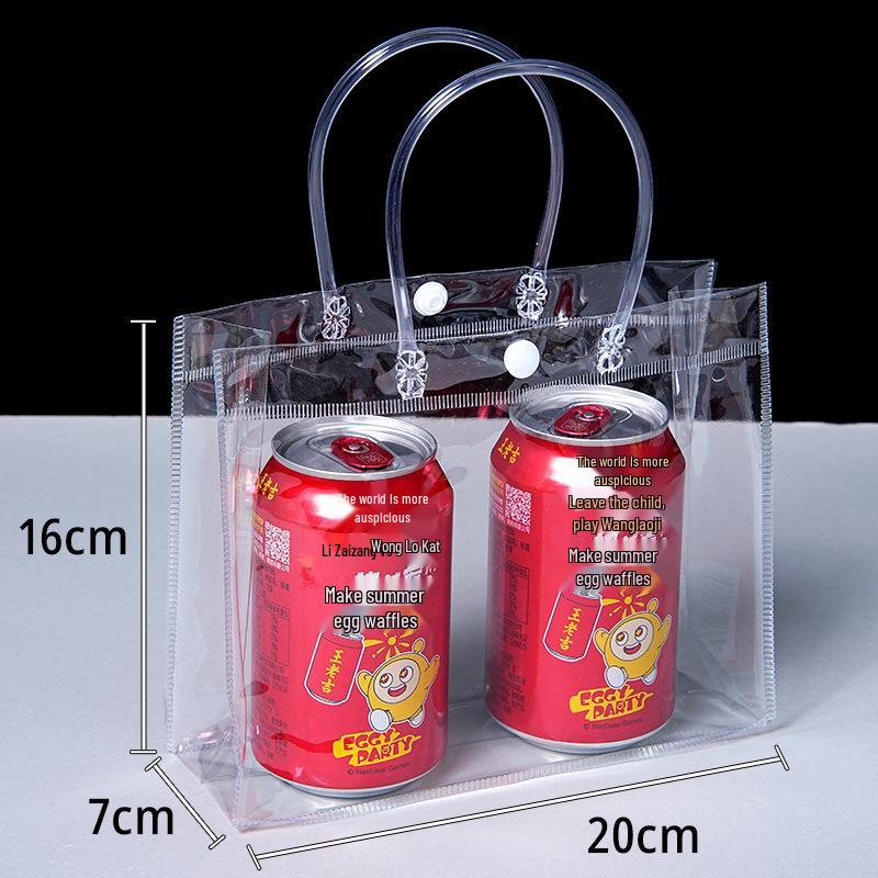 Custom Print PVC Transparent Tote Bag for Weddings and Gifts