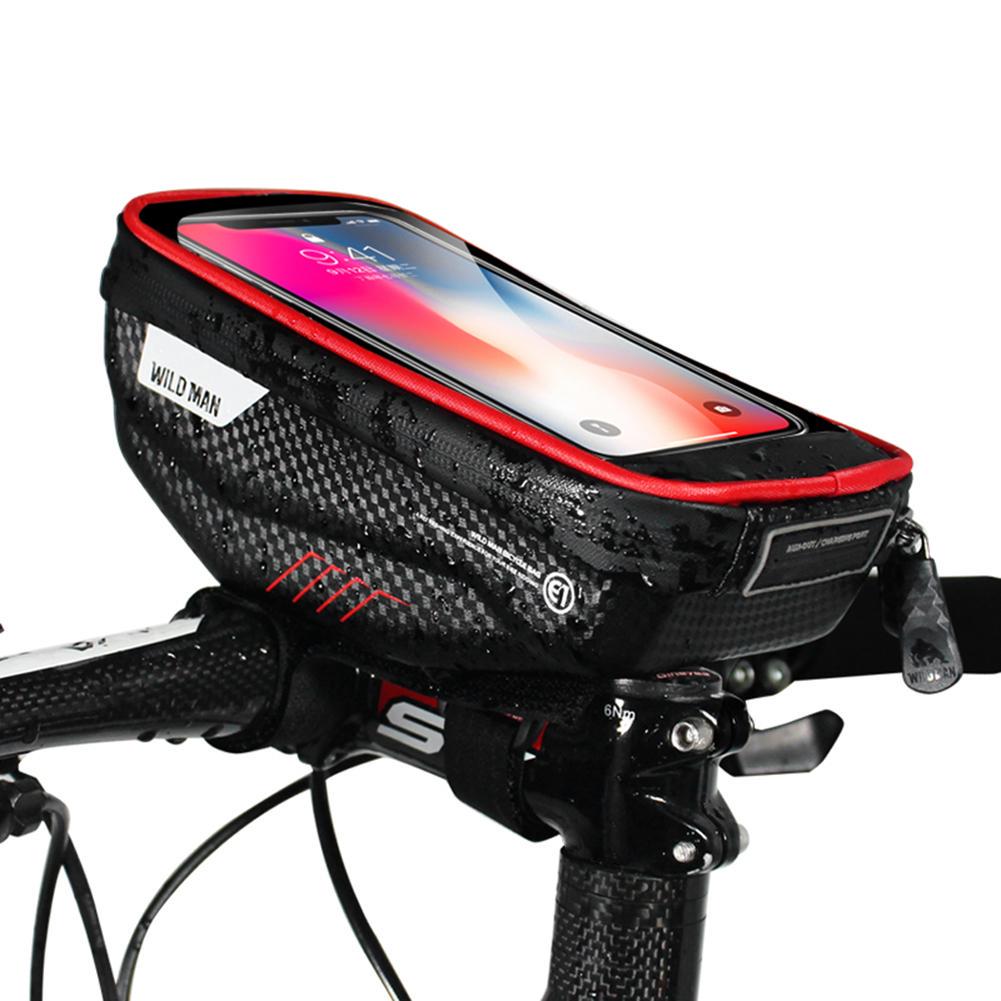 Bicycle Frame Front Tube Bag 6.2/'/' Phone Case Touchscreen MTB Bike Accessories