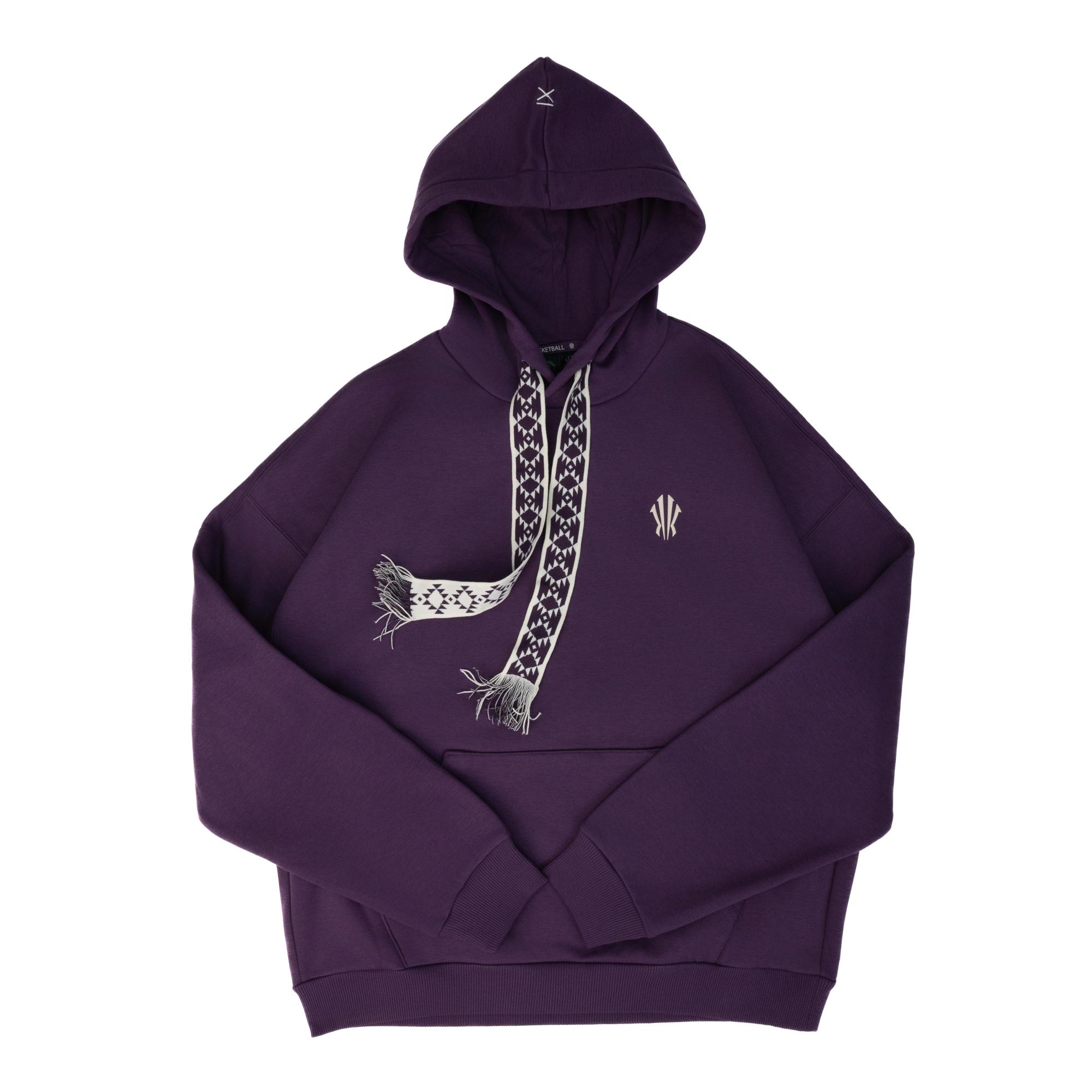 

Anta Kyrie Series Модный трендовый повседневный флисовый худи Унисекс худи Фиолетово-песочный 172541702N-1 M