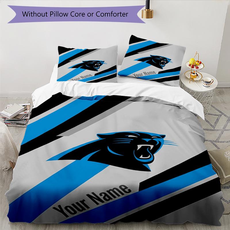 Panther Pride Stampa Testo Nome Personalizzato Set Biancheria da Letto 1 Pezzo Copripiumino con Due Federe Biancheria da Letto Morbida per Camera da Letto Domestica