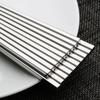 Retro-Essstäbchen aus 304 Edelstahl, rutschfeste chinesische Essstäbchen, Metall-Essstäbchen für Zuhause, für Lebensmittel, Sushi-Stäbchen, Küchengeschirr