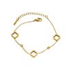 Korean Four-Leaf Clover Gold-Plated Titanium Bracelet
