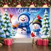 Holiday Banner Cartoon Snowman Winter Banner Snow Scene Banner Winter For New Year Decor Kids Activity Winter Themed Party