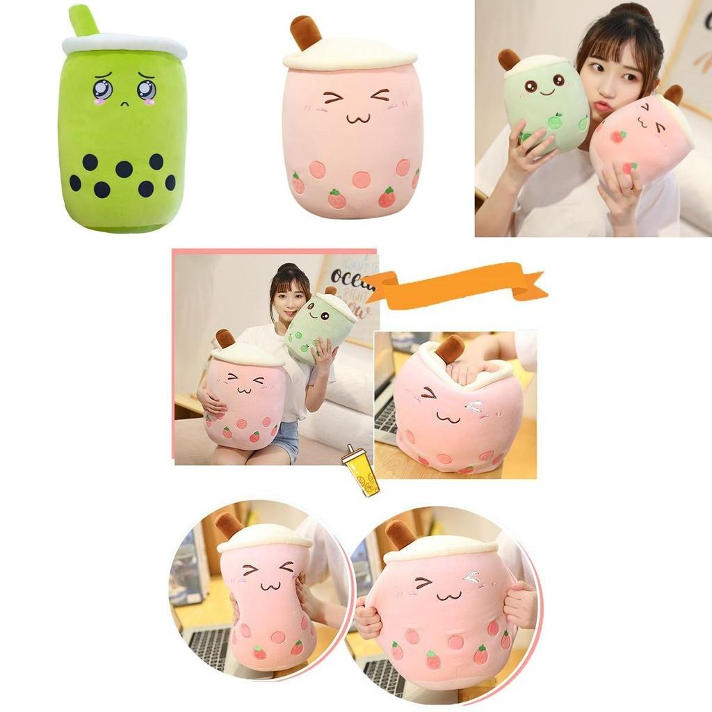 Entzückendes Bubble Tea Boba Tasse Plüschkissen für kuschelige Weichheit in 4 Größen