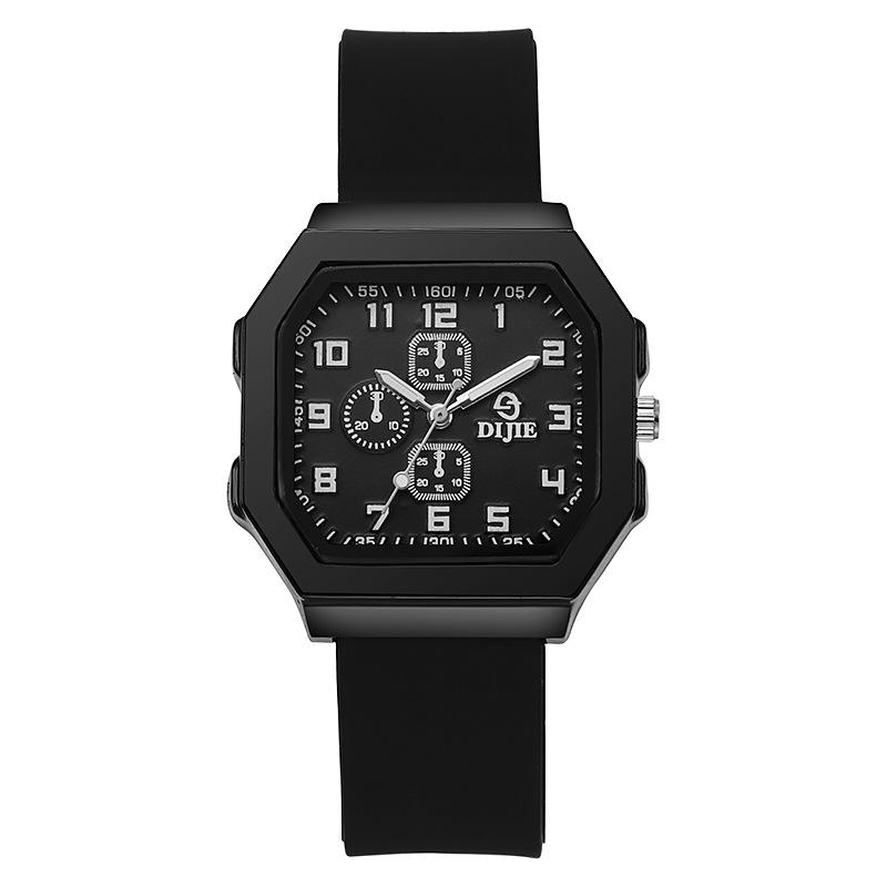 Dijie Square Couple Quartz Watch Women'S Watch Light Luxury Niche Mori Retro Square Dial