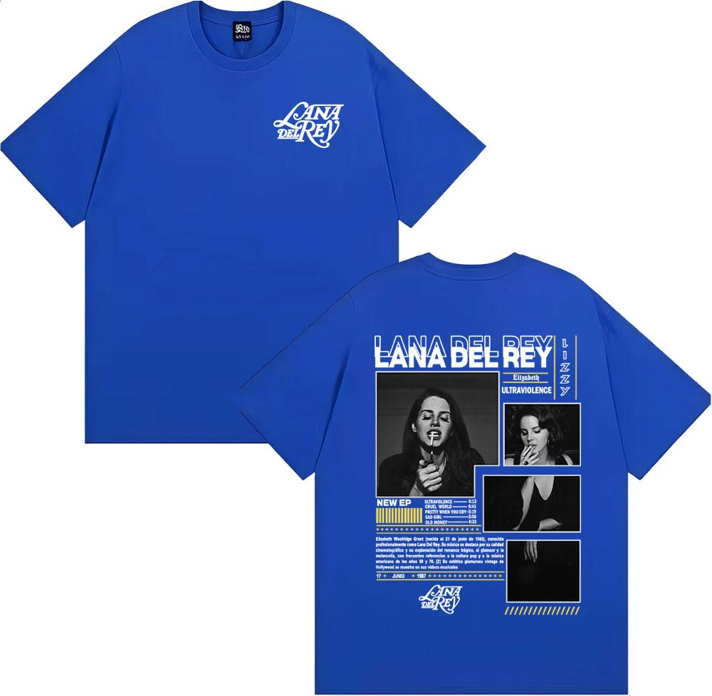 Lana Del Rey Ultraviolence Tour Album 2026 Merch Maglietta Estate Uomo Donna Cotone Lusso Retro Moda Maglietta Street Y2K