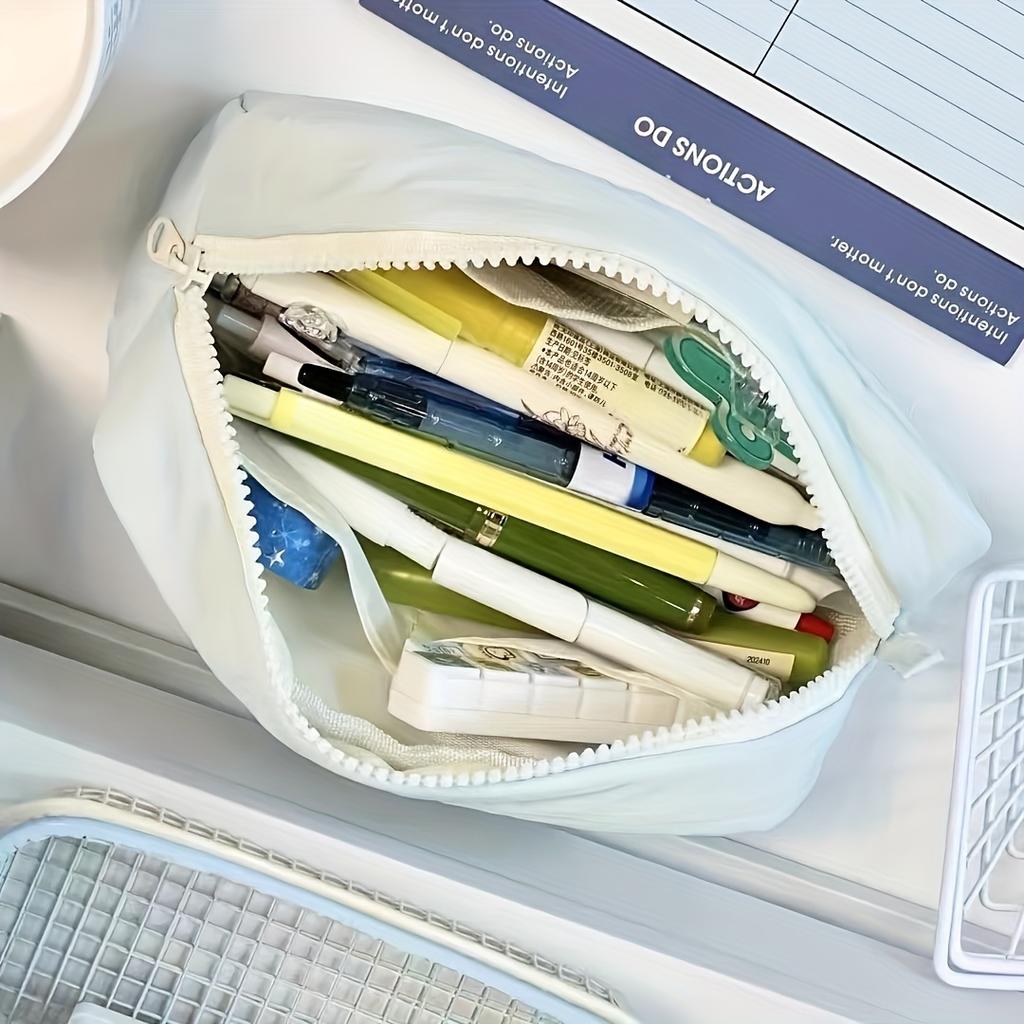 Large Capacity Minimalist Pencil Case Suitable for School & Office - Spacious Color Organizer Box for Students &, Portable Pen Holder