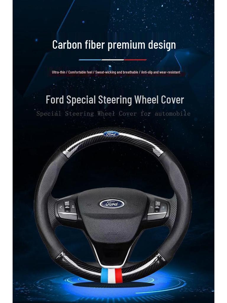 Steering Wheel Cover for Ford: Focus, Mondeo, Escort, Edge, Fiesta, EcoSport, Mustang