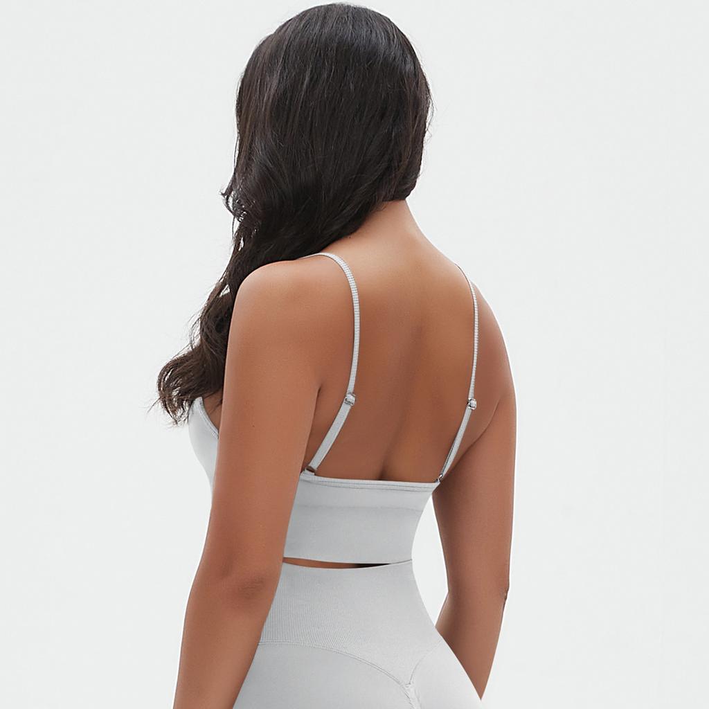 New Seamless Solid Color Camisole Bra, Sexy And Beautiful Back Sports Bra, Running And Fitness Yoga Vest