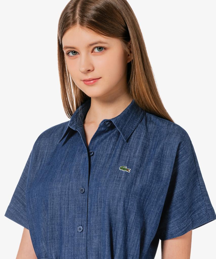 LACOSTE Women'S Belted Short Sleeve Shirt Dress Ef306E-56G 36L