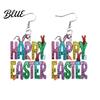 Exquisite Letter Shape Earrings 1 Pair Hook 2D Flat Acrylic