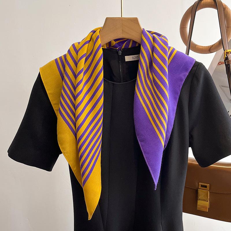 New Women's Scarf Bandana Headband Flowers Vintage Luxury Summer Beach Square Cotton Handkerchief Bohemia Girl Accessories