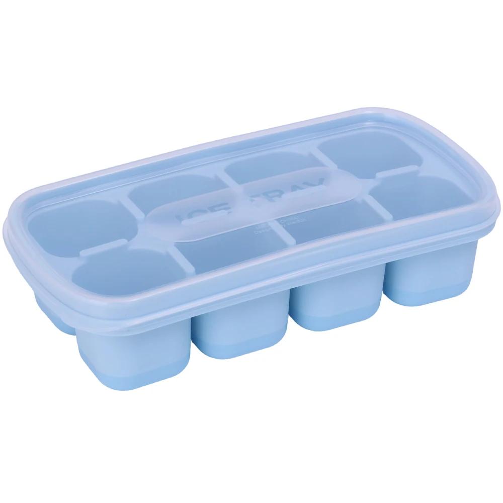 4/6/8Grids Silicone Ice Cube Molds with Lid Square Chocolate Mold Whiskey Cocktail Drinks DIY Ice Block Maker Bar Kitchen Tools