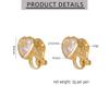 Cute Sparkly Round Heart Zirconia Non Pierced Earrings for Female Graceful Elegance Clip on Earrings Women's Jewelry Trendy