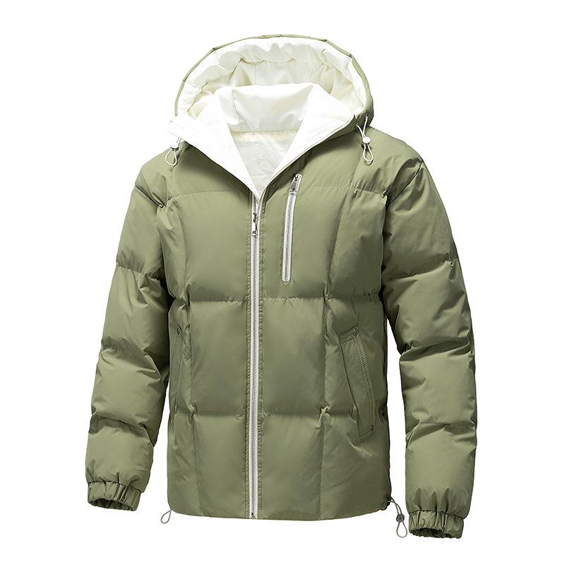 Men's Winter Hooded Cotton Jacket - Trendy Youth Cross-Border Windbreaker
