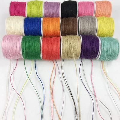 Feiner Hanffaden 1 mm farbiges Juteseil Kindergarten Handarbeit DIY Dekoration Anhänger Industrieseil