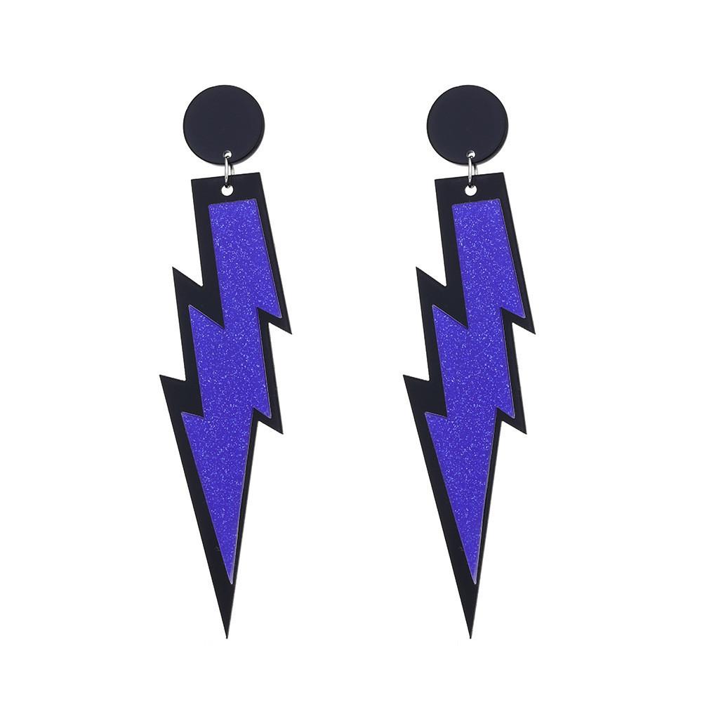 Lightning Earrings Women Colorful Alloy Jewelry Fashion Ornament Decoration