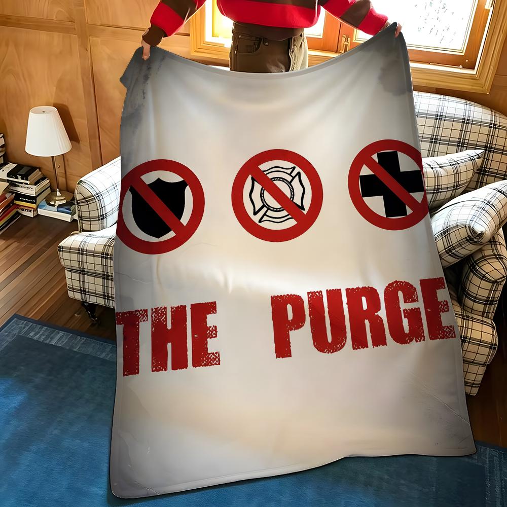Movie T-The P-Purge Throw Flannel Cozy Print Blanket, Portable, Durable Machine Washable Cute Cool