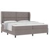 Boxspring Bed with Headboard Taupe 200 X 200 Cm Fabric