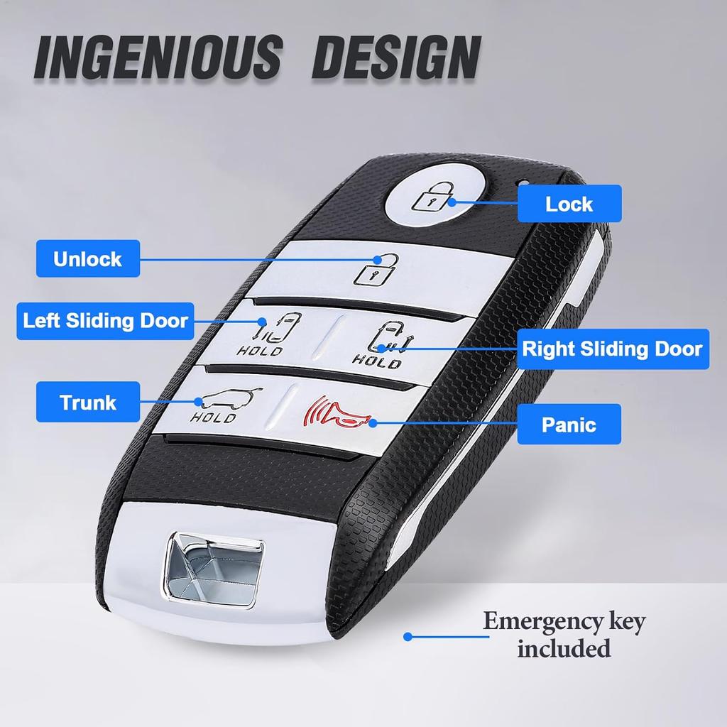 Keyless Entry Remote 6 Buttons Proximity Key Fob Replacement for Kia Sedona 2015 2016 2017 2018 2019 2020 2021(FCC:SY5YPFGE06 P/N:95440-A9300 ID47