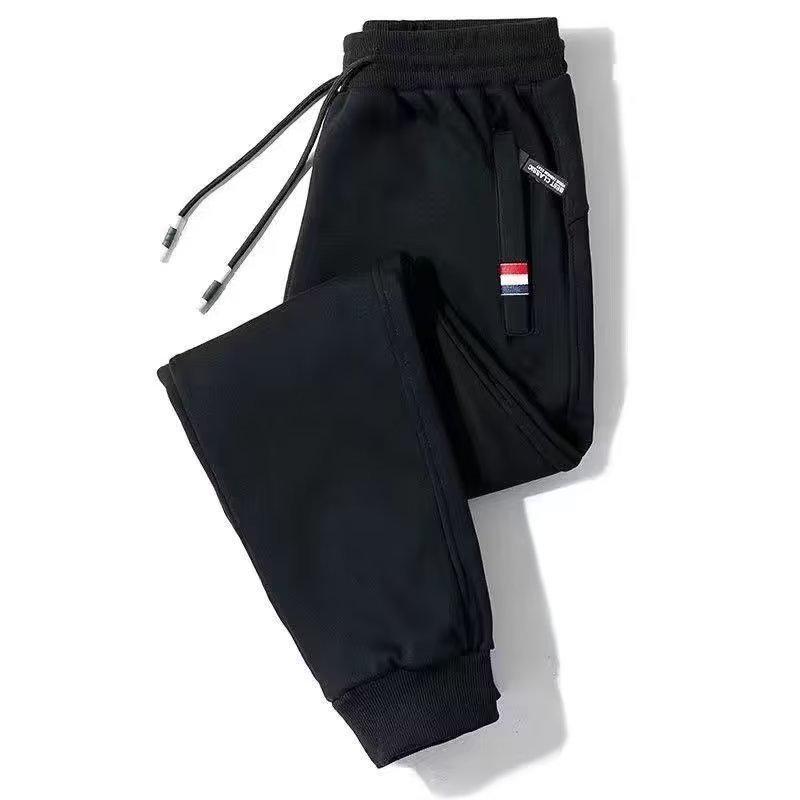 

Мужские вельветовые утепленные спортивные брюки, большого размера, трехцветные, в корейском стиле, осень/зима, на молнии. 2XL