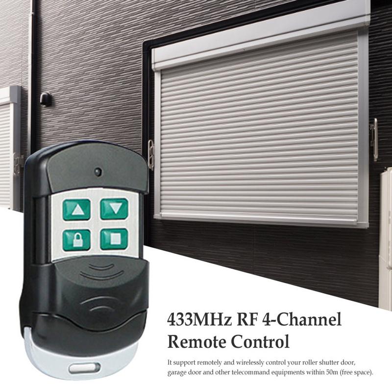 Metal Push Button Garage Door Remote Controller 433MHZ Gate Opener Remote Universal 4 Buttons Garage Door Opener Transmitter