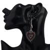 Heart Gothic Retro Earrings With Bloodshot Eye And Bat Motif For Punk Enthusiasts Fashion