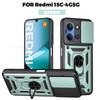 Armor Shockrpoof Hybrid Heavy Duty Phone Case For Xiaomi Redmi 15C 14C 13C Magnetic Ring Holder Stand Slide Lens Cover Redmi Note 14 12 13 15 Pro Plus