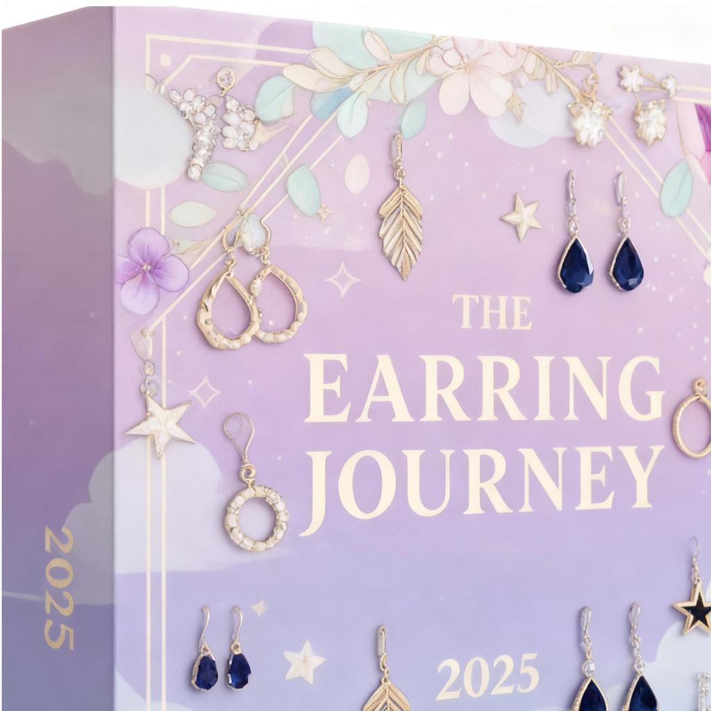 2025 Earring JourneyAdvent Calendar 2d Festive Acrylic Jewelry 24 Days Countdown Earring Set for Gathering Activities