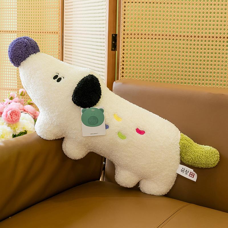 Internet celebrity new jelly bean dog cola dog plush toy cute doll sleeping pillow doll bedside cushion