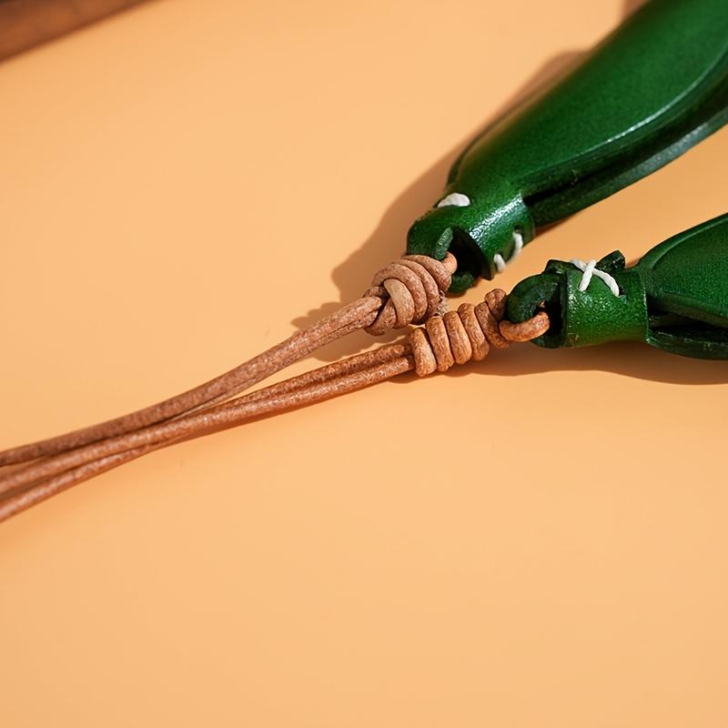 Handgefertigter Lederrosen-Schlüsselanhänger - Elegantes Tulpendesign Perfekt für Damen-Taschen, Geldbörsen oder Schlüssel | Ideales Valentinstagsgeschenk, Pflanzen-Thema