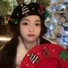 Sweet Christmas Beret Hat Red Green Xmas Painter Hat Fashion Christmas Beret Cap  Girls