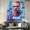 Haaland football Wall Hanging Printed Fabric Blanket Decorative Tapestries for Bedroom Living Room Home Decor