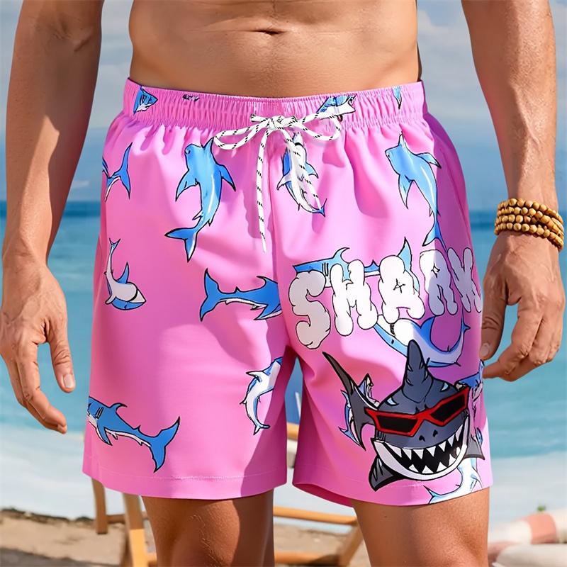 Summer Men's 3D Printed Beach Pants Fashion Versatile Trend Breathable Casual Vacation Style