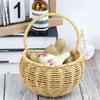 Portable Fruit Tray Sundries Organizer Breathable Storage Bin Handwoven Bread Storage Basket