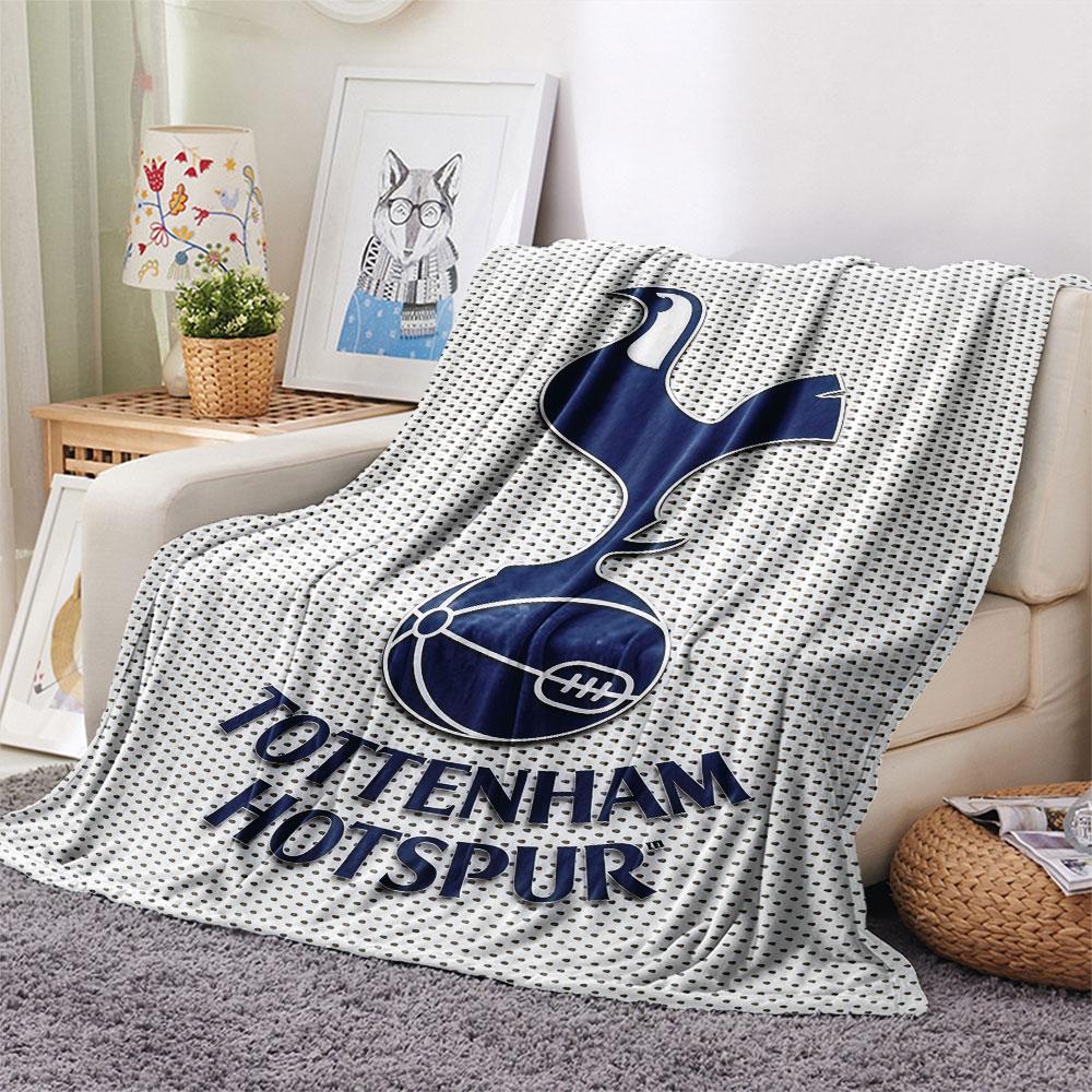 Spurs Aufdruck Flanelldecke, weicher Überwurf für Schlafzimmer Sofa, waschbar, Fanartikel, tolles Geschenk.