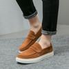 Trend New Men's Charm Suede Leather Leisure Shoes Male Comfortable Thick Bottom Penny Loafter Zapatos Hombre