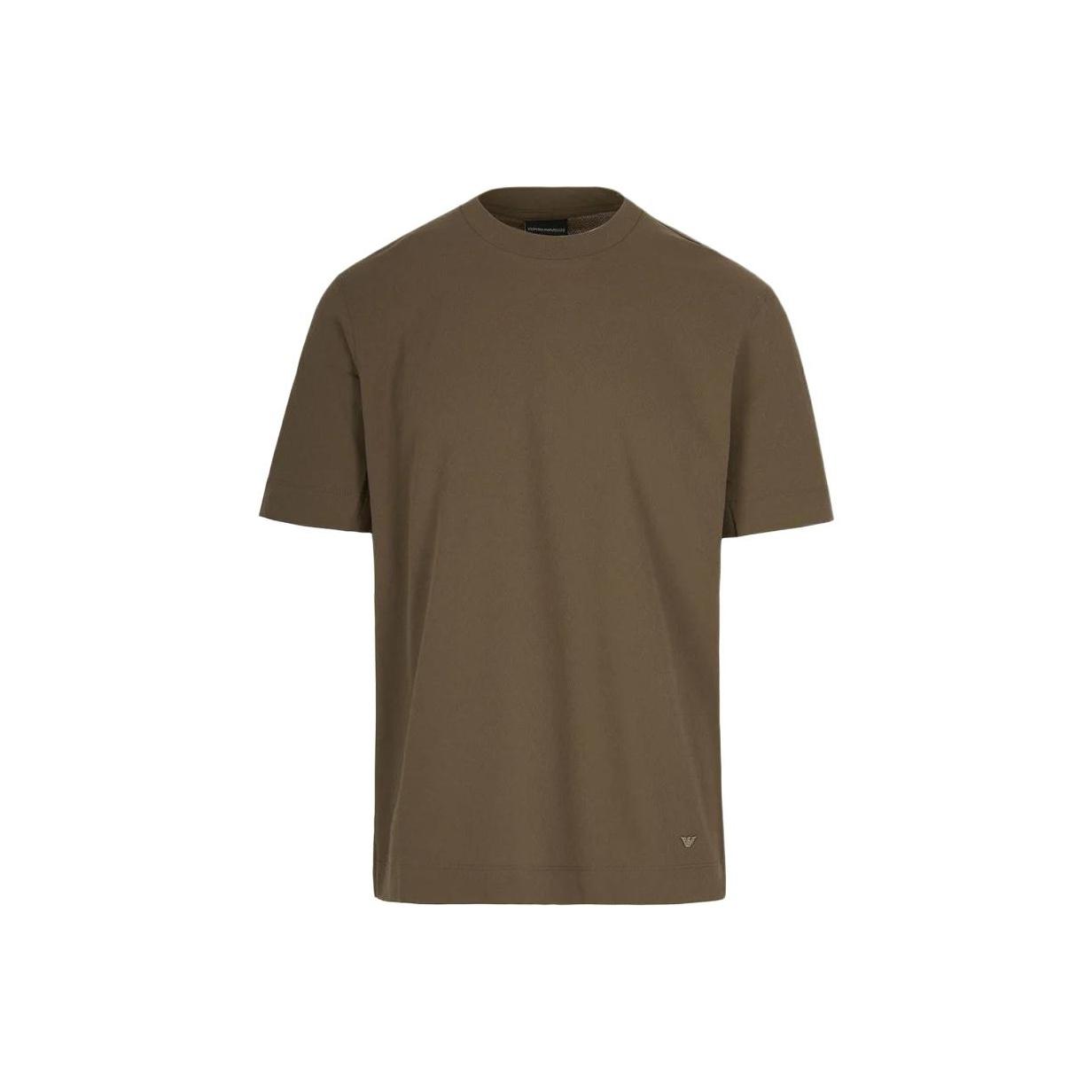

Emporio Armani Solid Color Crew Neck Short Sleeve Pullover T-Shirt Men tops EM003011-AF10762-F6120 XL
