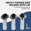 Stainless Steel Boat Fishing Rod Holder Round 15/30/90 Degree with PVC Cover Marine Accessories Rod Holder With Cap And Ert