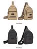 Multi-layer Men's Large Capacity Canvas Crossbody Chest Bag - Convenient Single Shoulder Portable Storage for Work.