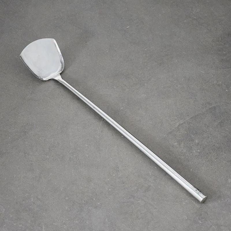 Extra Long Stainless Steel Wooden Handle Spatula Soup Spoon Cooking Canteen Kitchen China Wok Chef Soup Factory Spatula Turner