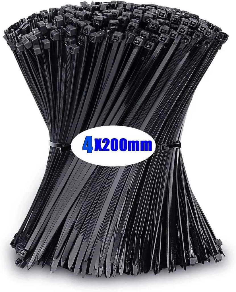 100Pcs plastic clamping collar rilsan Cable ties clamp greenhouse plastic clamps self-tightening plastic necklace belts