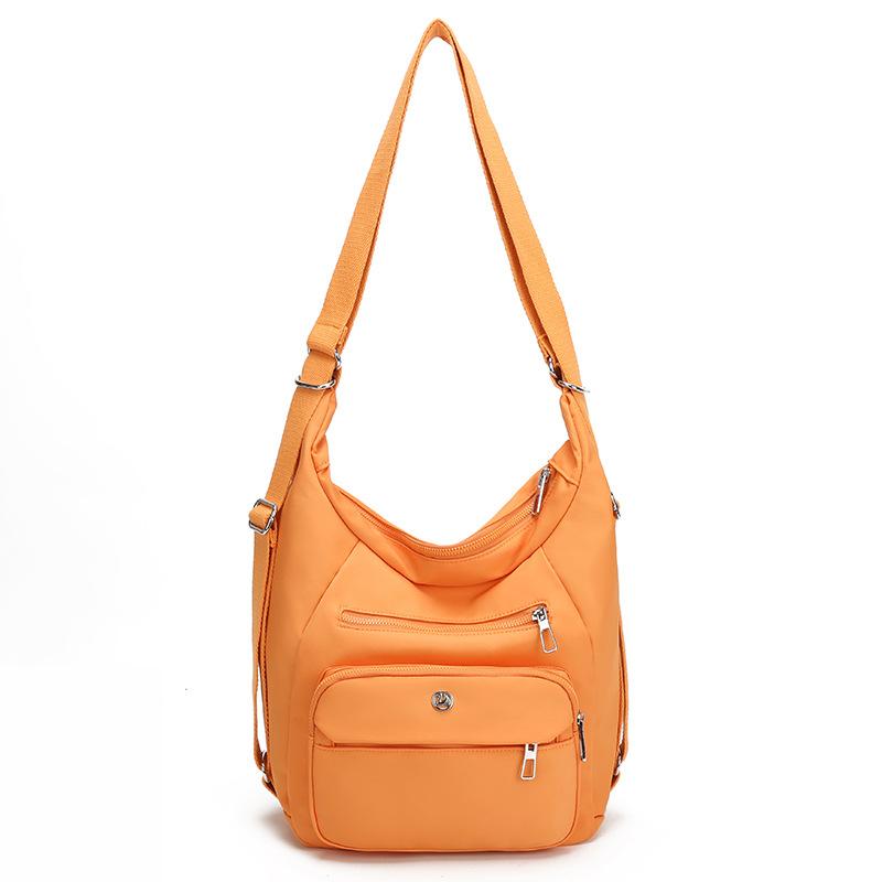 

Сумка кроссбоди с несколькими карманами однотонная многофункциональная на плечо оранжевый