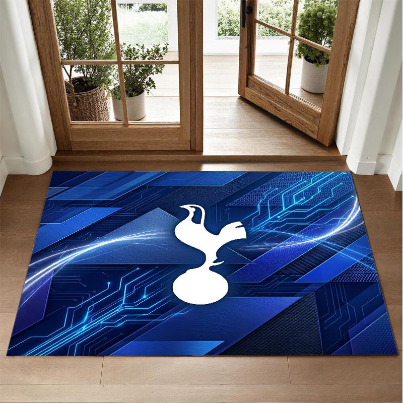 Tottenham Hotspur Design Crystal Velvet Rug Soft Decorative Mat for Bedroom Entrance
